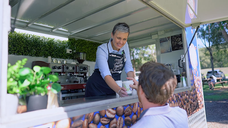 Friendly staff helping to run the Valley Connect Café