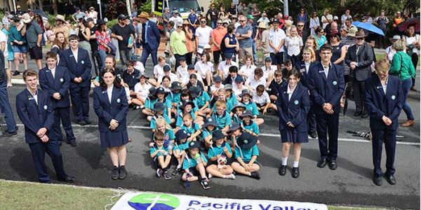 Pacific Valley students taking part in the ANZAC day march